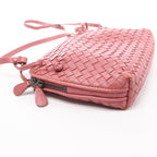 Bottega Veneta Nodini Intrecciato Leather Crossbody Bag in Pink