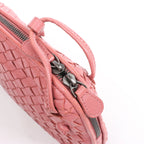 Bottega Veneta Nodini Intrecciato Leather Crossbody Bag in Pink