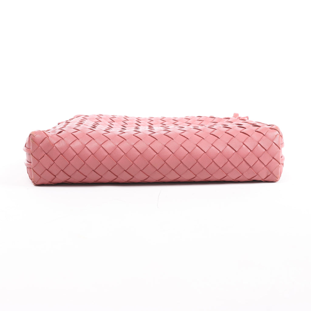 Bottega Veneta Nodini Intrecciato Leather Crossbody Bag in Pink