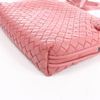 Bottega Veneta Nodini Intrecciato Leather Crossbody Bag in Pink