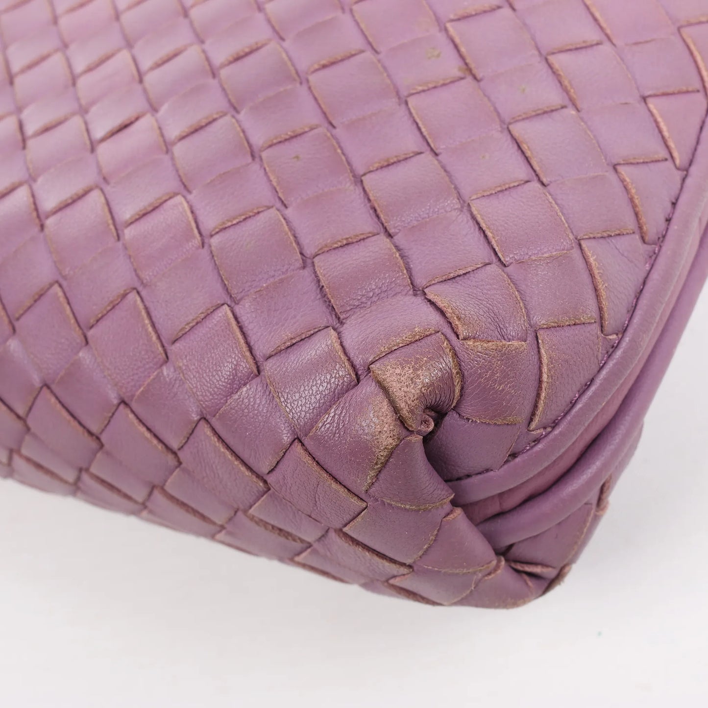 Bottega Veneta Nodini Intrecciato Leather Crossbody Bag in Purple