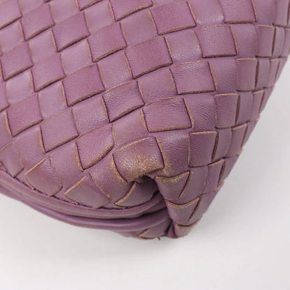Bottega Veneta Nodini Intrecciato Leather Crossbody Bag in Purple