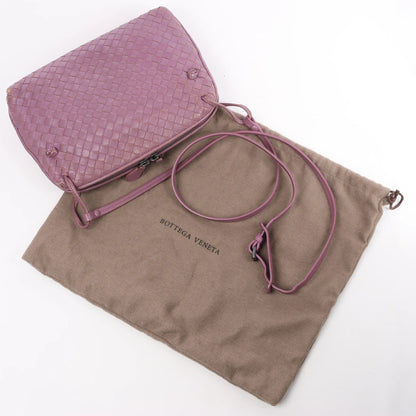 Bottega Veneta Nodini Intrecciato Leather Crossbody Bag in Purple