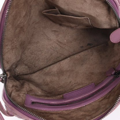 Bottega Veneta Nodini Intrecciato Leather Crossbody Bag in Purple