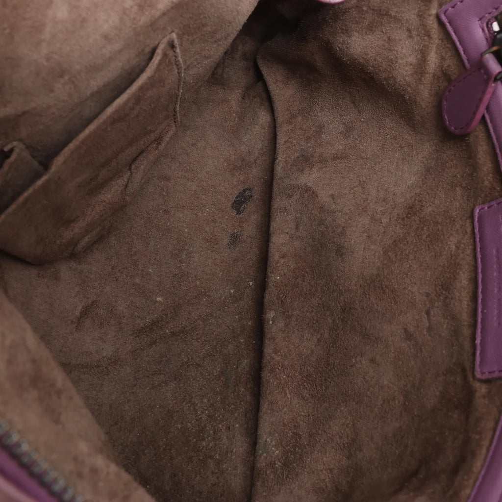 Bottega Veneta Nodini Intrecciato Leather Crossbody Bag in Purple
