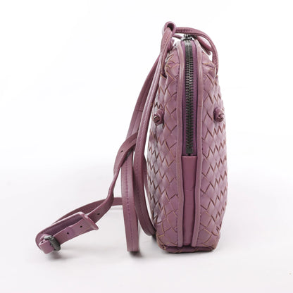 Bottega Veneta Nodini Intrecciato Leather Crossbody Bag in Purple