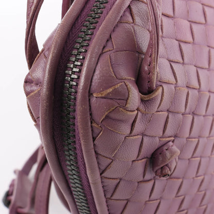 Bottega Veneta Nodini Intrecciato Leather Crossbody Bag in Purple