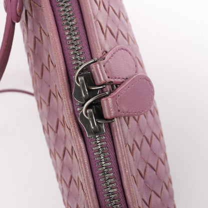 Bottega Veneta Nodini Intrecciato Leather Crossbody Bag in Purple
