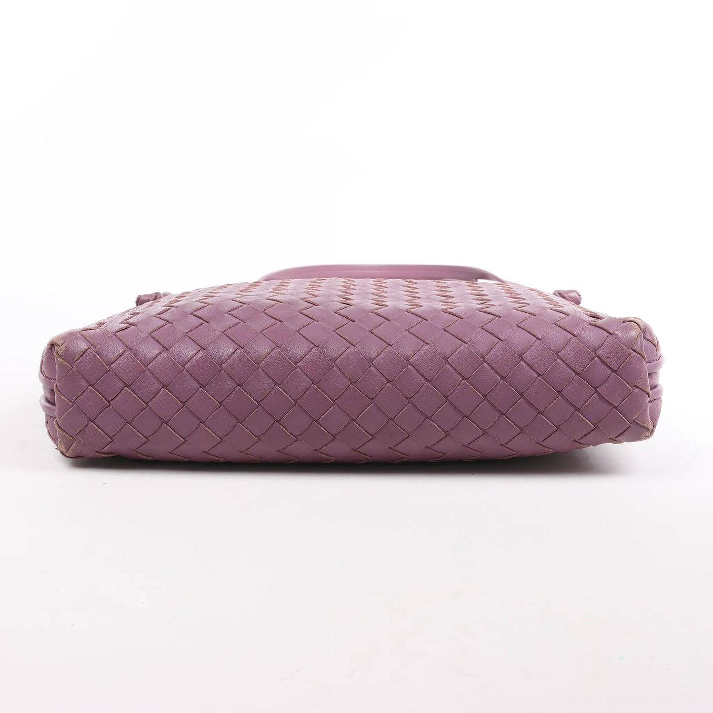 Bottega Veneta Nodini Intrecciato Leather Crossbody Bag in Purple