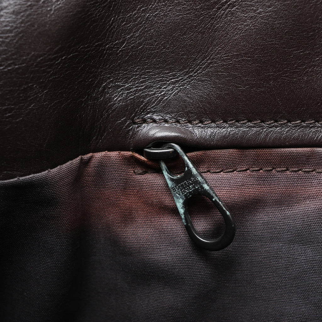 Bottega Veneta Intrecciato Leather Shoulder Bag in Brown