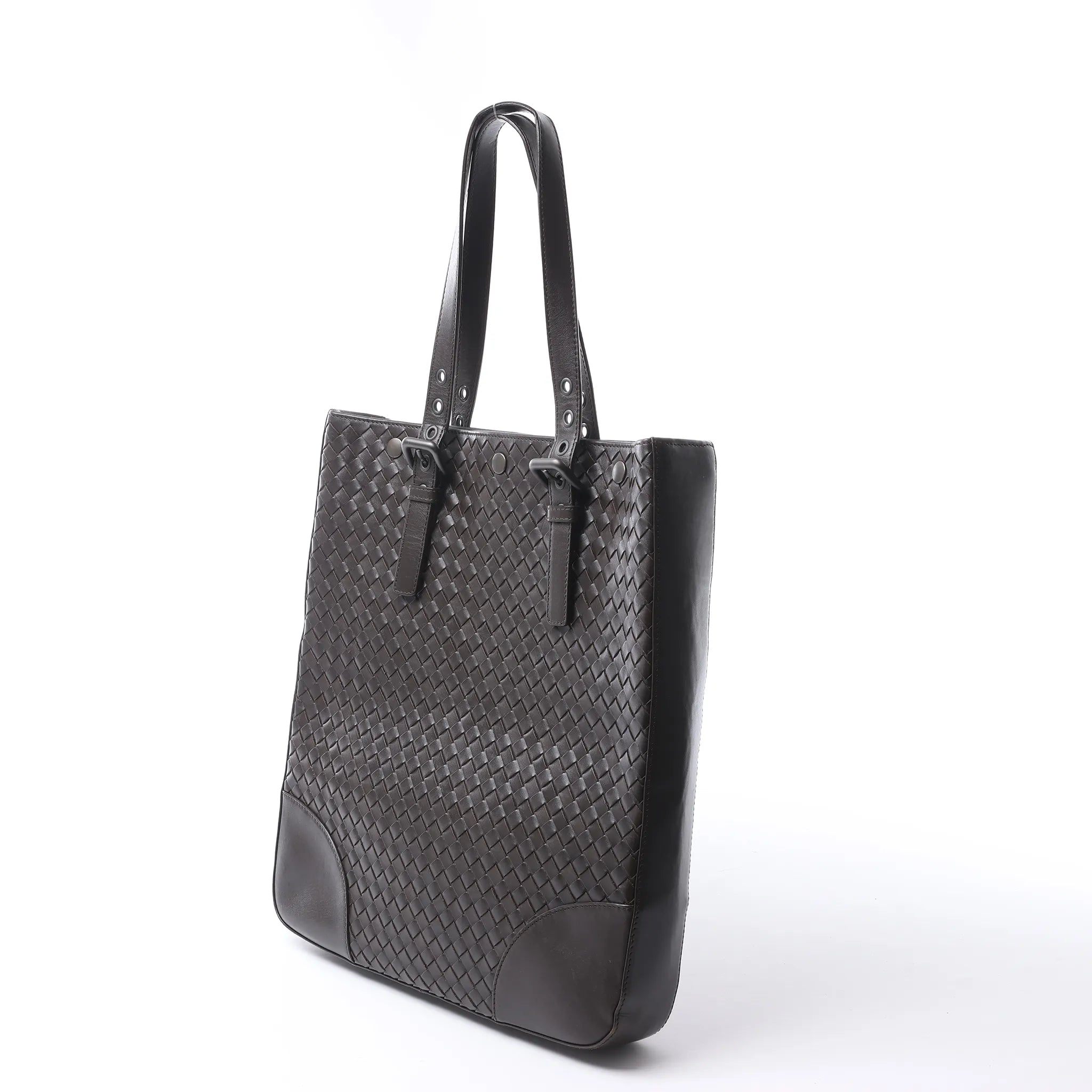 Bottega Veneta Intrecciato Leather Shoulder Bag in Brown
