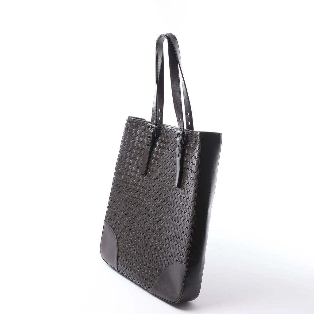 Bottega Veneta Intrecciato Leather Shoulder Bag in Brown