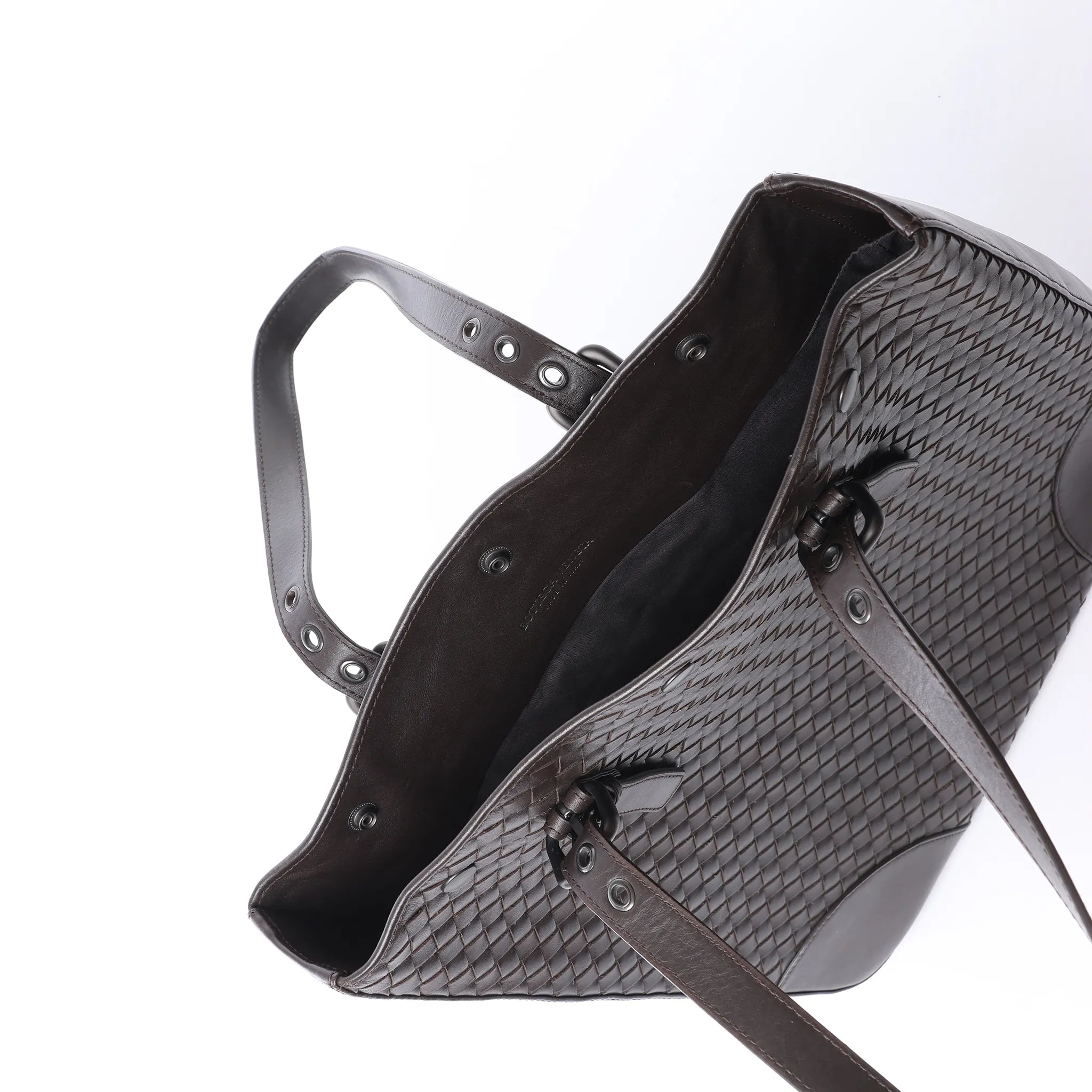 Bottega Veneta Intrecciato Leather Shoulder Bag in Brown