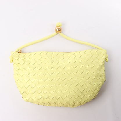 Bottega Veneta Intrecciato Medium Turns Pouch Leather Shoulder bag in Yellow