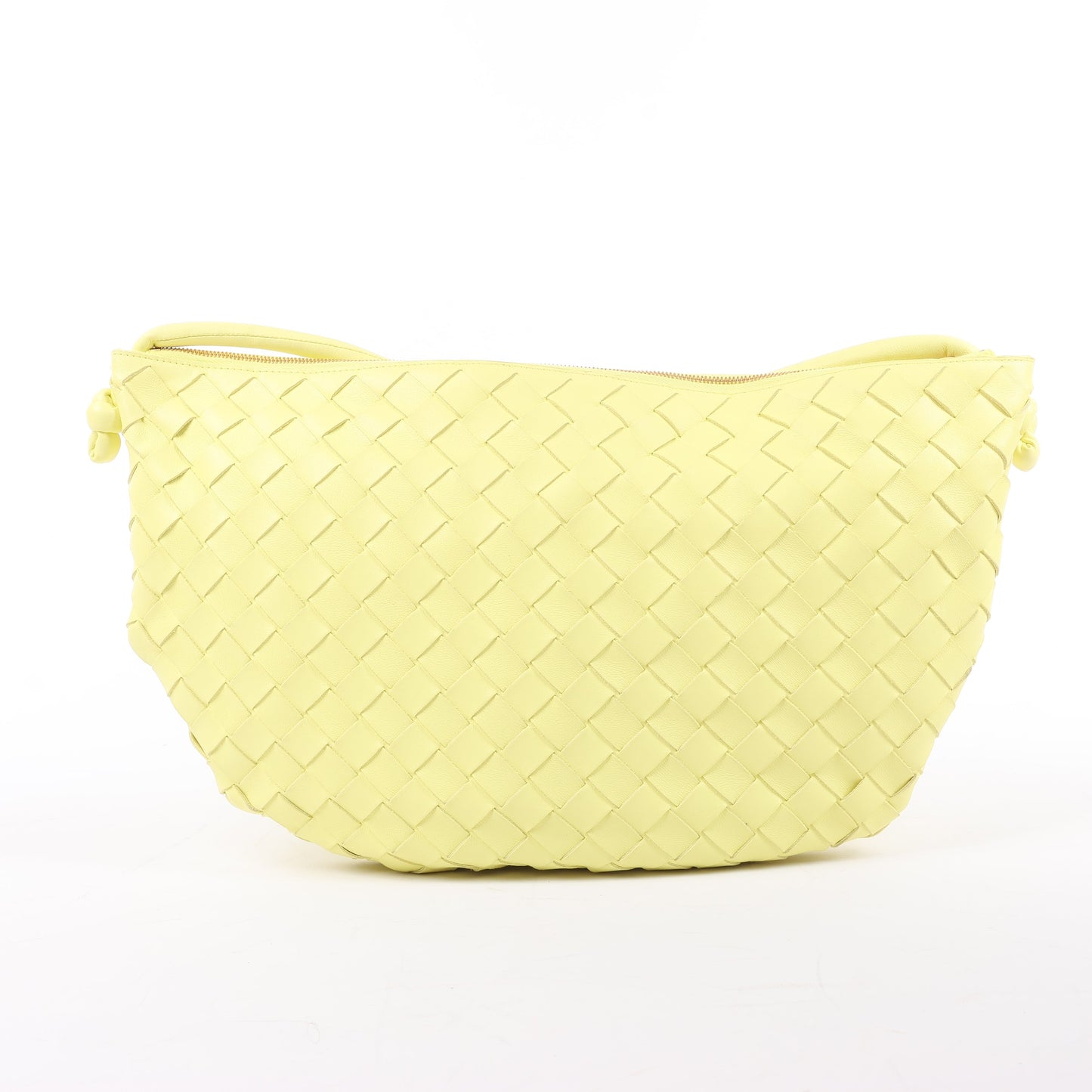 Bottega Veneta Intrecciato Medium Turns Pouch Leather Shoulder bag in Yellow
