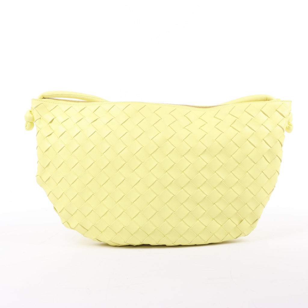 Bottega Veneta Intrecciato Medium Turns Pouch Leather Shoulder bag in Yellow