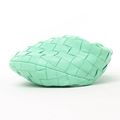 Bottega Veneta Intrecciato Mini Jodie Lederhandtasche in Grün