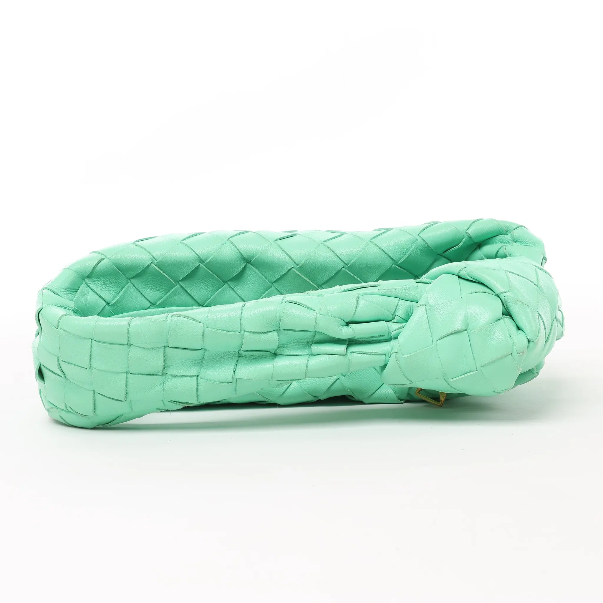 Bottega Veneta Intrecciato Mini Jodie Leather Handbag in Green