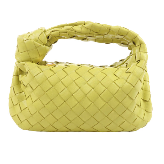 Bottega Veneta Intrecciato Mini Jodie Leather Handbag in Yellow-Green