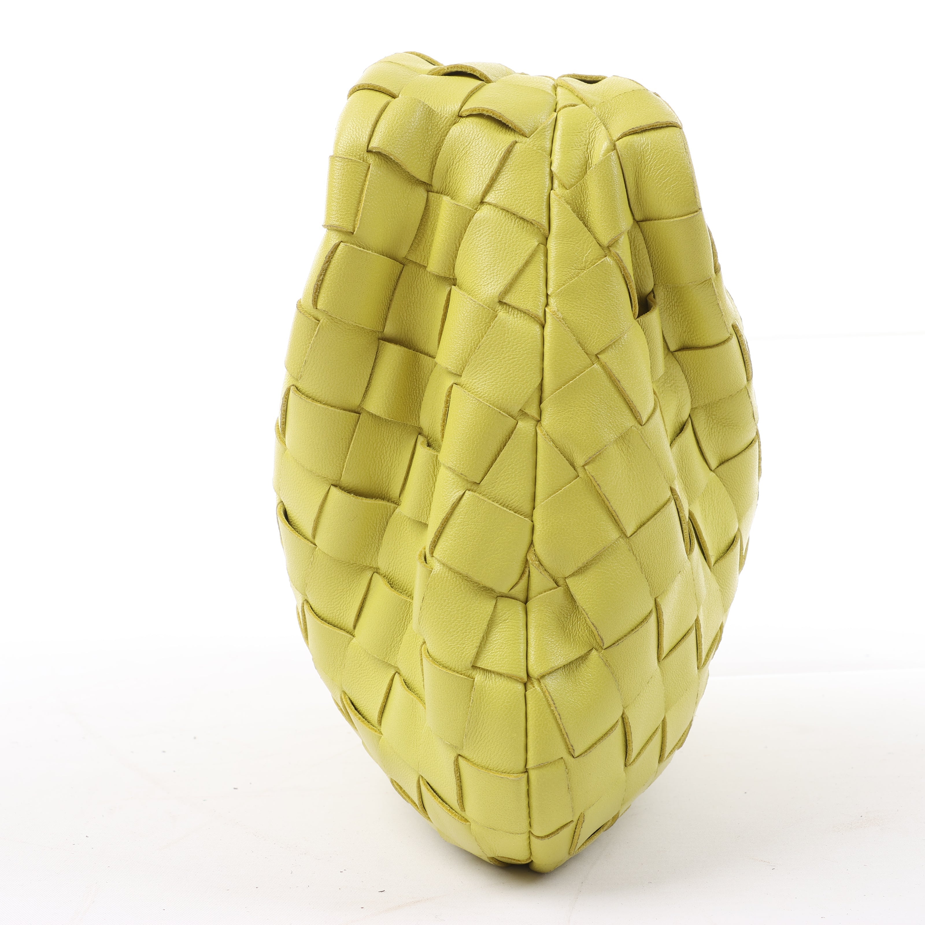 Bottega Veneta Intrecciato Mini Jodie Leather Handbag in Yellow-Green