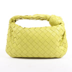 Bottega Veneta Intrecciato Mini Jodie Leather Handbag in Yellow-Green