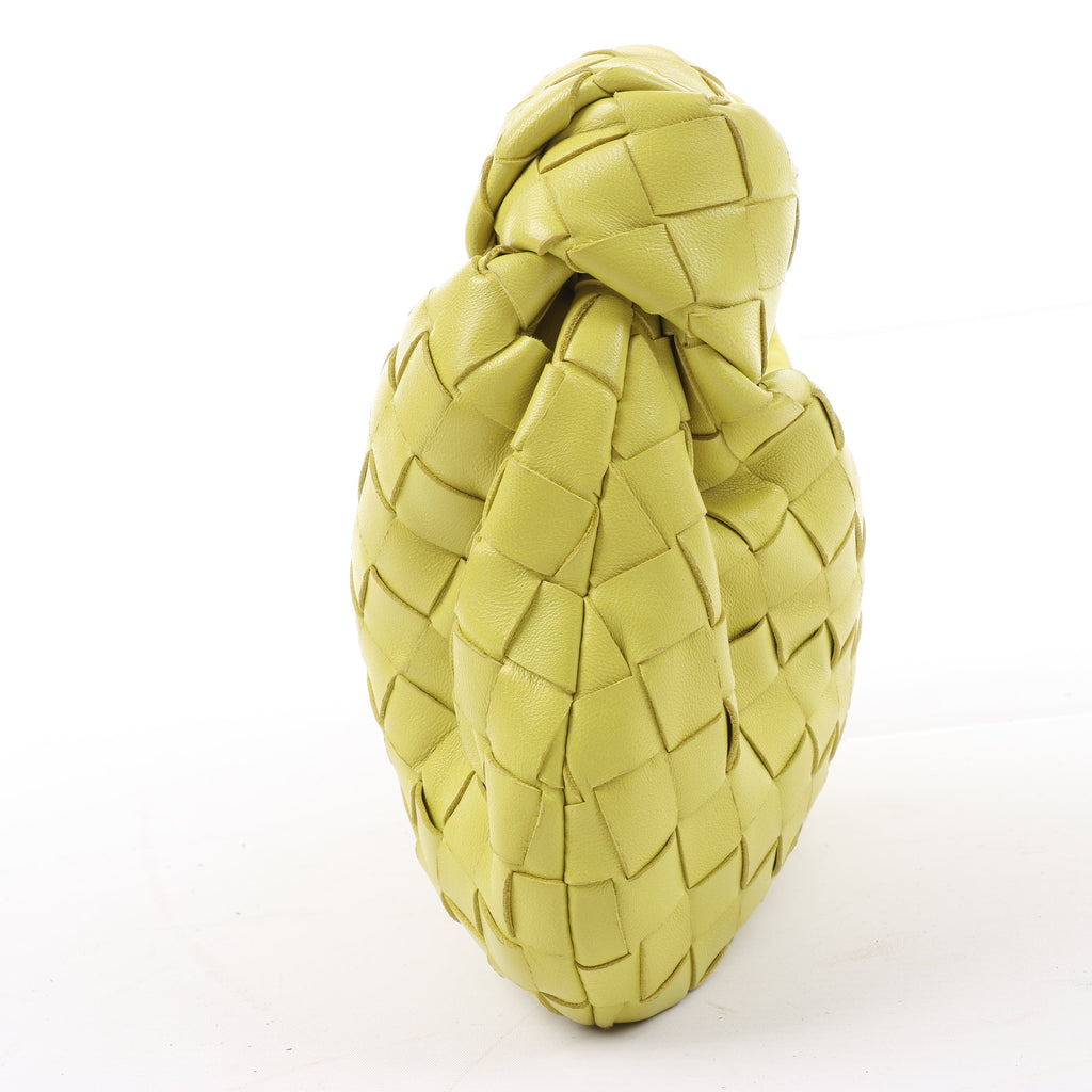 Bottega Veneta Intrecciato Mini Jodie Leather Handbag in Yellow-Green
