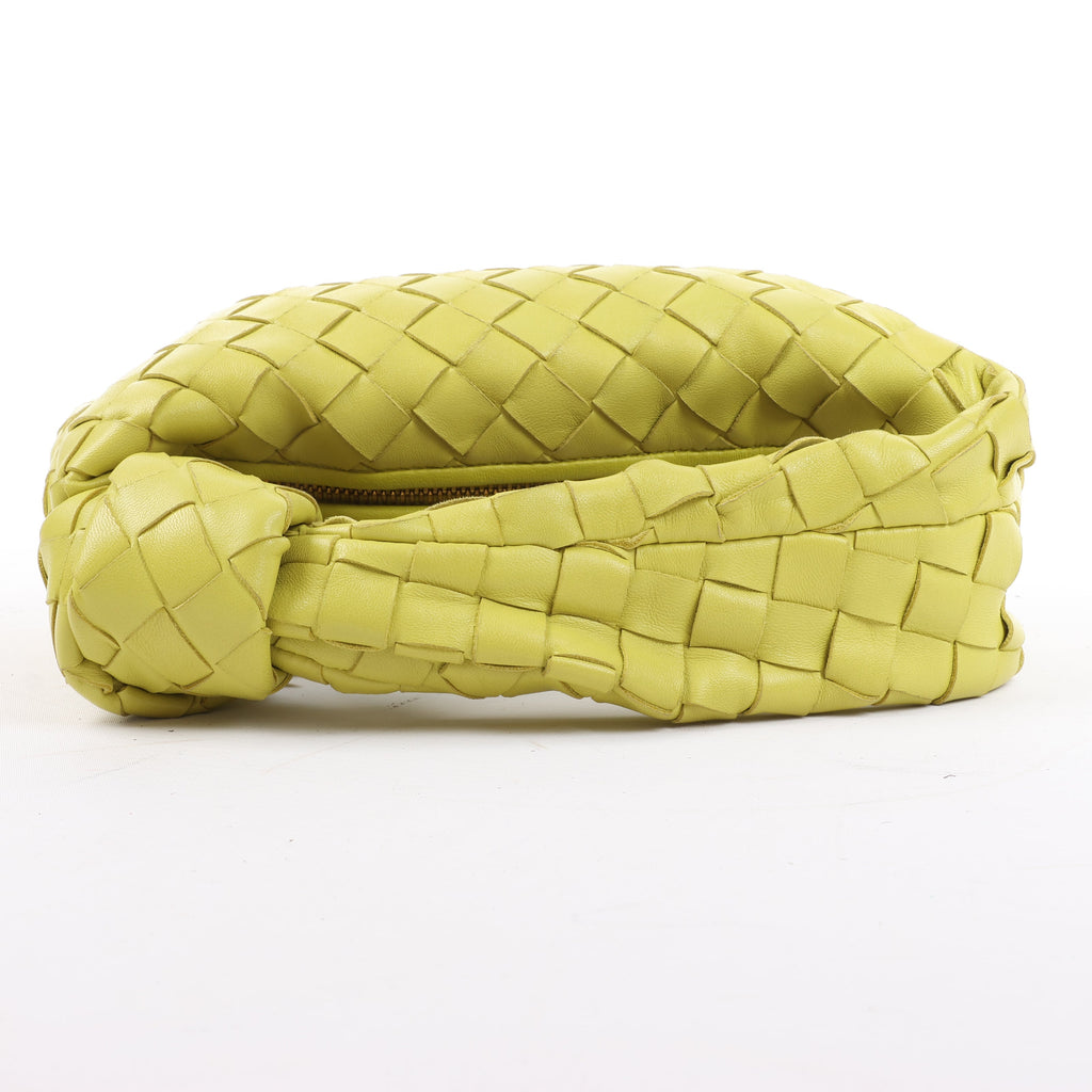 Bottega Veneta Intrecciato Mini Jodie Leather Handbag in Yellow-Green