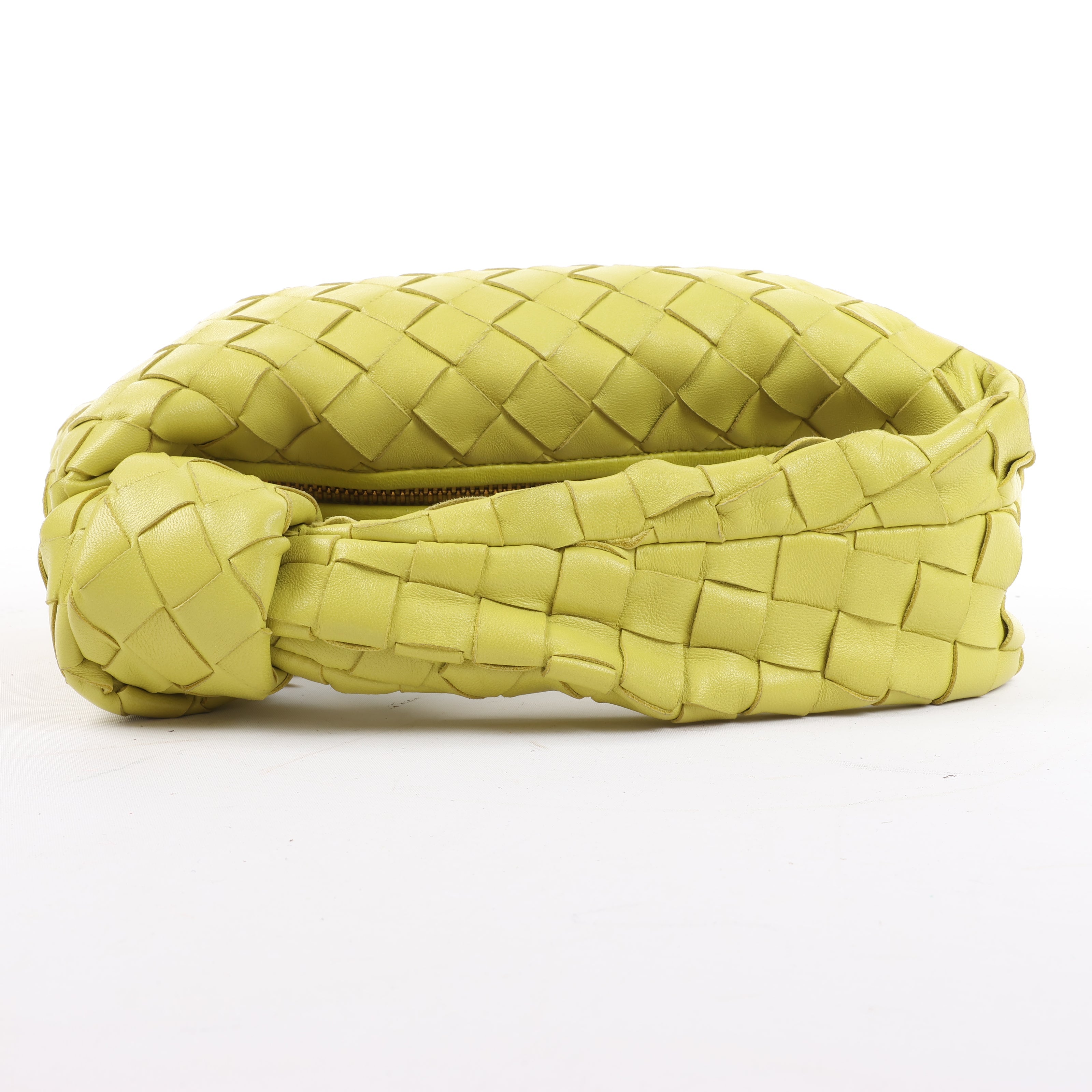 Bottega Veneta Intrecciato Mini Jodie Leather Handbag in Yellow-Green