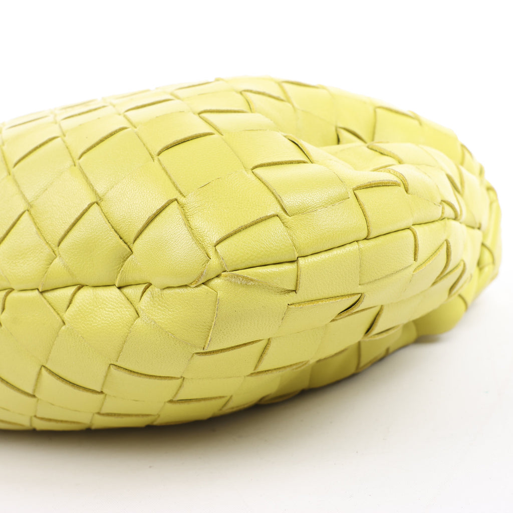 Bottega Veneta Intrecciato Mini Jodie Leather Handbag in Yellow-Green