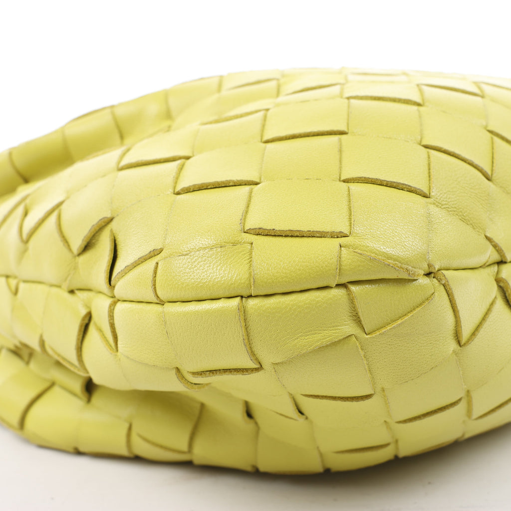 Bottega Veneta Intrecciato Mini Jodie Leather Handbag in Yellow-Green