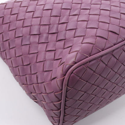 Bottega Veneta Sac à bandoulière en cuir Intrecciato en violet