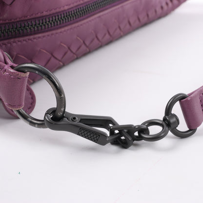 Bottega Veneta Sac à bandoulière en cuir Intrecciato en violet