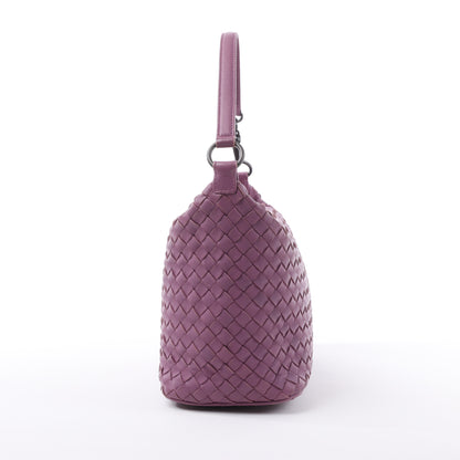 Bottega Veneta Sac à bandoulière en cuir Intrecciato en violet