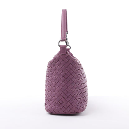Bottega Veneta Sac à bandoulière en cuir Intrecciato en violet