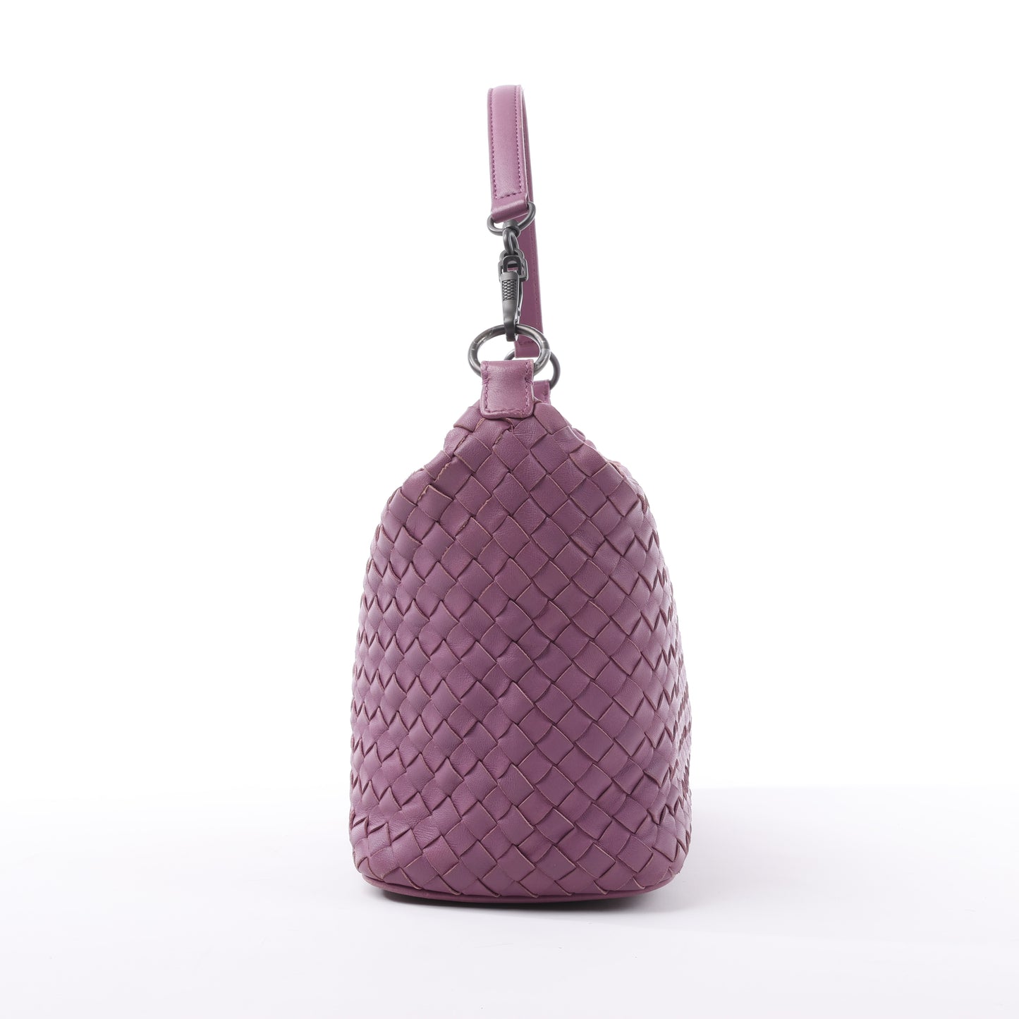 Bottega Veneta Sac à bandoulière en cuir Intrecciato en violet
