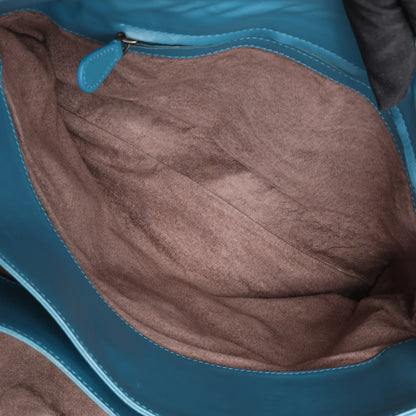 Bottega Veneta Intrecciato Roma Lederhandtasche in Blau