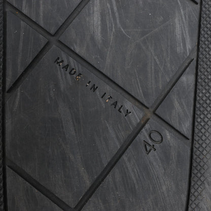 Bottega Veneta Intrecciato Rubber BV Flache Pantoletten in Schwarz, Größe 40 EU