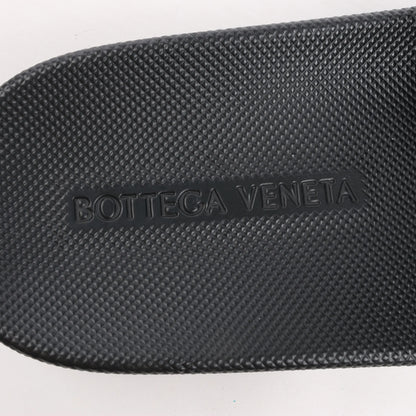 Bottega Veneta Intrecciato Rubber BV Flache Pantoletten in Schwarz, Größe 40 EU