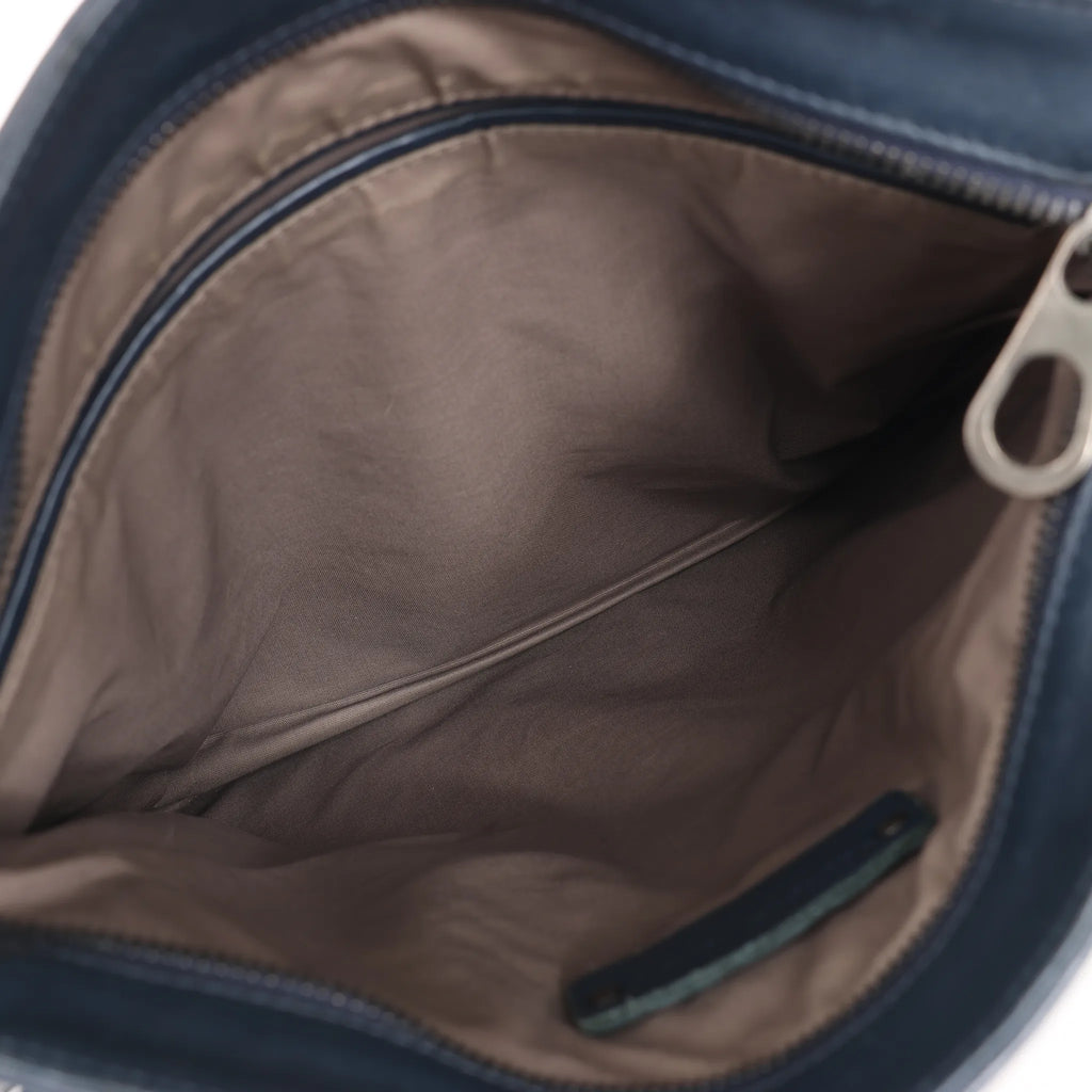Bottega Veneta VN Intrecciato Crossbody Messenger Bag in Navy Blue
