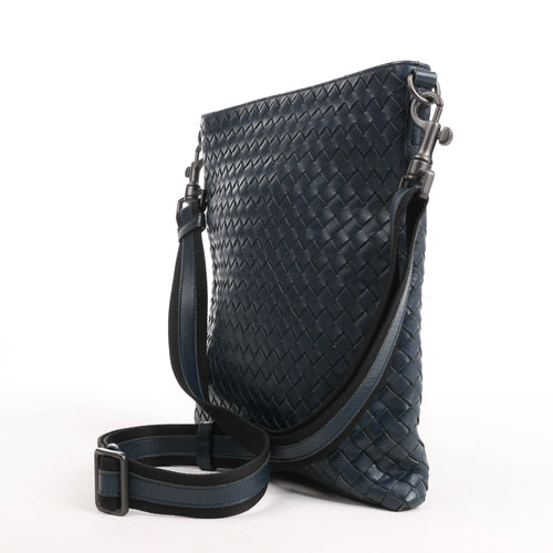 Bolso bandolera tipo bandolera Bottega Veneta VN Intrecciato en azul marino