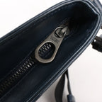 Bottega Veneta VN Intrecciato Crossbody Messenger Bag in Navy Blue