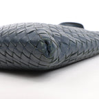 Bottega Veneta VN Intrecciato Crossbody Messenger Bag in Navy Blue