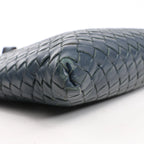 Bottega Veneta VN Intrecciato Crossbody Messenger Bag in Navy Blue