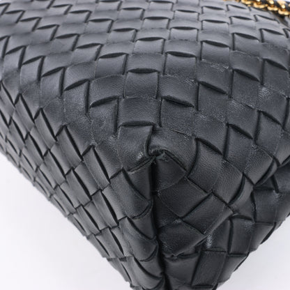 Bottega Veneta Intrecciato Petit sac à main 2 voies en cuir Andiamo en noir