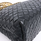 Bottega Veneta Intrecciato Small Andiamo Leather 2Way Handbag in Black