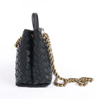 Bottega Veneta Intrecciato Small Andiamo Leather 2Way Handbag in Black