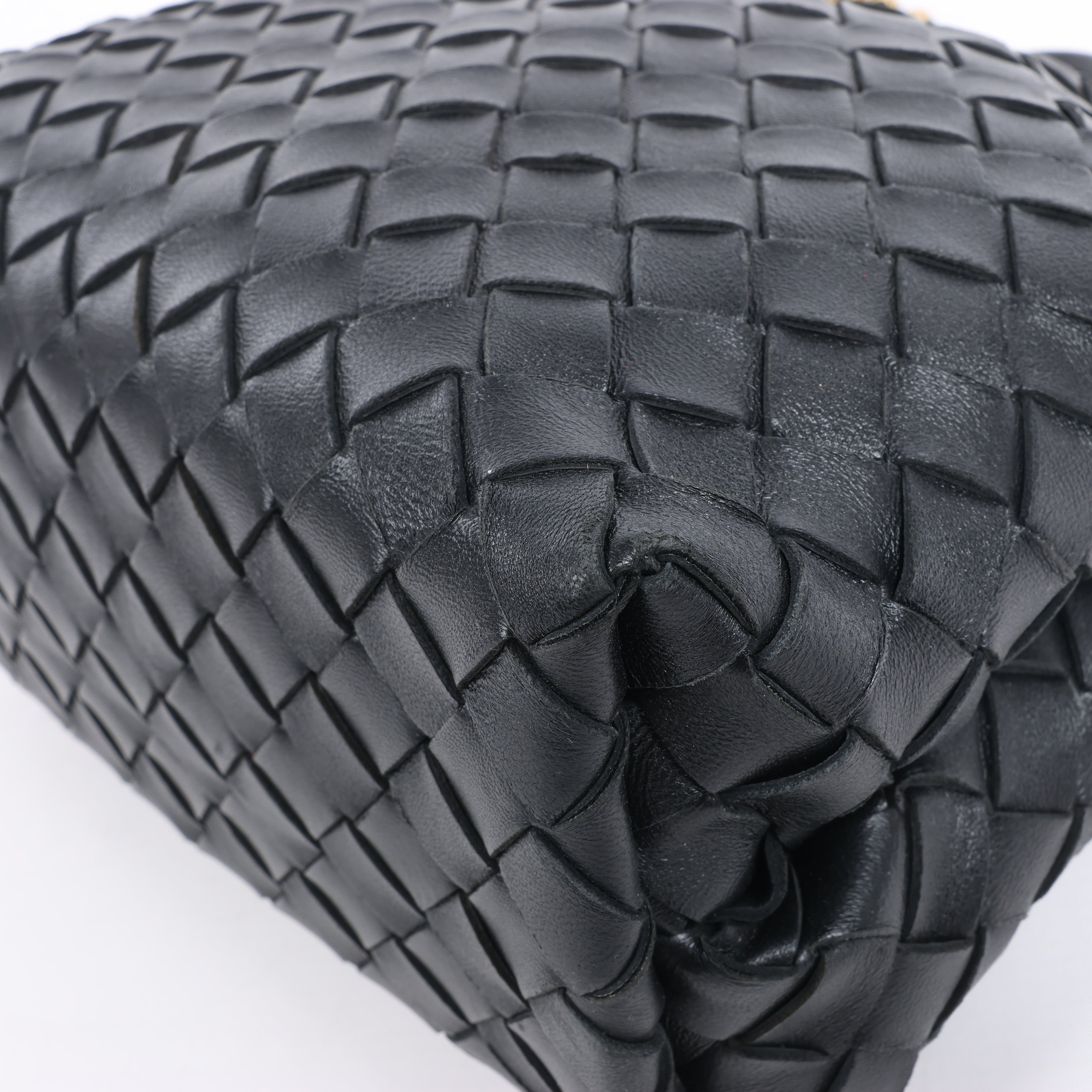 Bottega Veneta Intrecciato Small Andiamo Leather 2Way Handbag in Black
