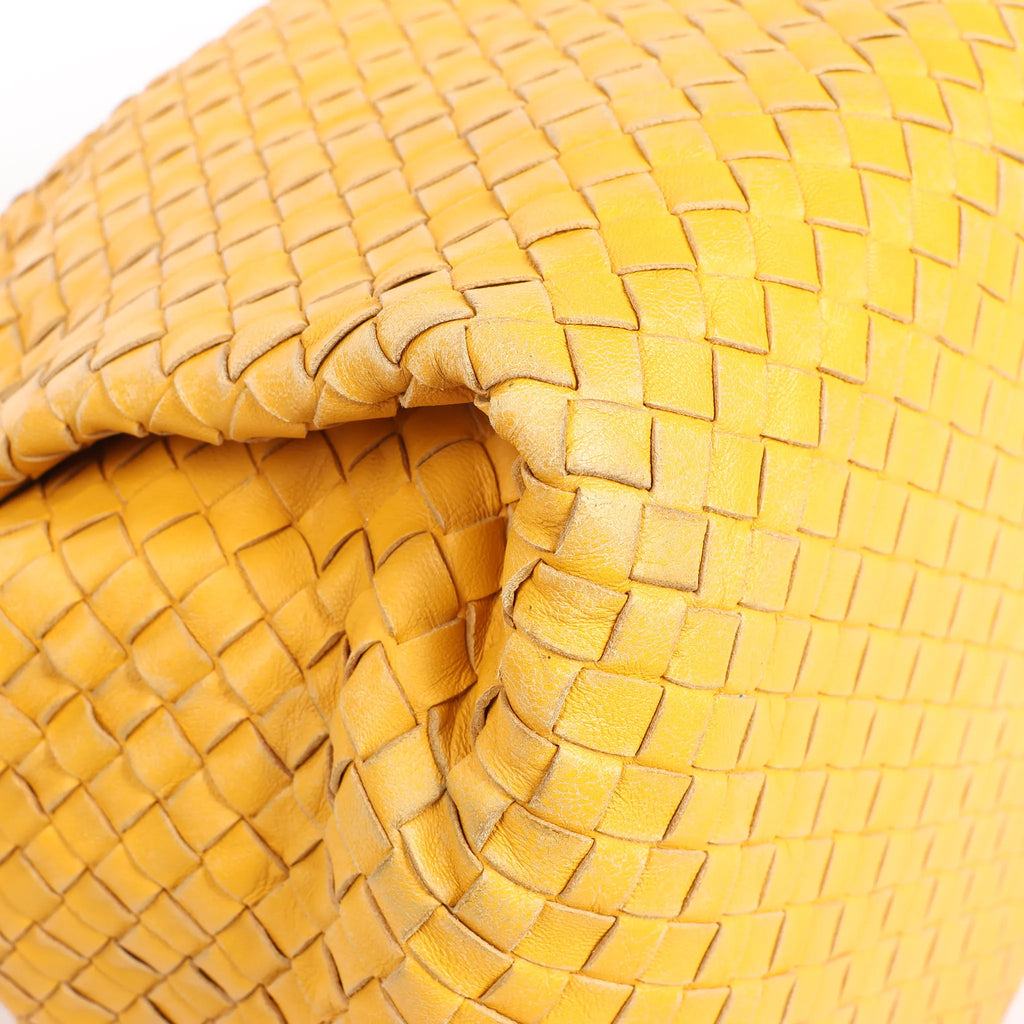 Bottega Veneta Intrecciato Leather Shoulder Bag in Yellow