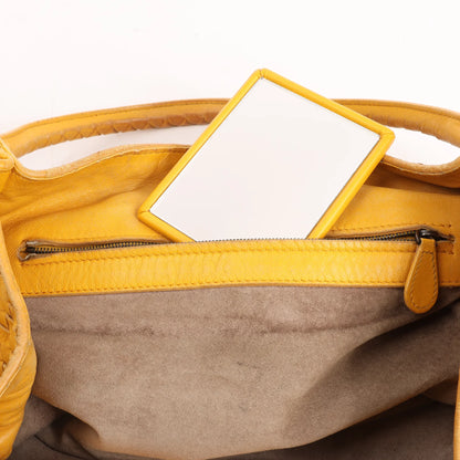 Bottega Veneta Intrecciato Leather Shoulder Bag in Yellow