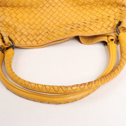 Bottega Veneta Intrecciato Leather Shoulder Bag in Yellow